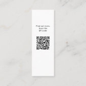 QR Code Foto Afstuderen Afstuderen naam Contactkaartje (Achterkant)