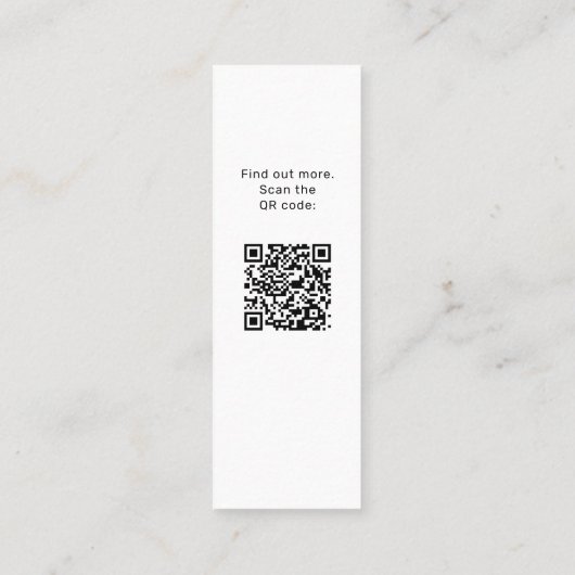 QR Code Foto Afstuderen Afstuderen naam Contactkaartje (Achterkant)