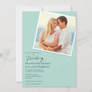 QR-code Foto Beach Zee Simple Elegant Kaart