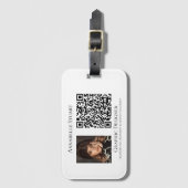 QR-code Foto Bedrijf Bagagelabel (Voorkant (verticaal))