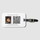 QR-code Foto Bedrijf Bagagelabel (Voorkant (horizontaal))