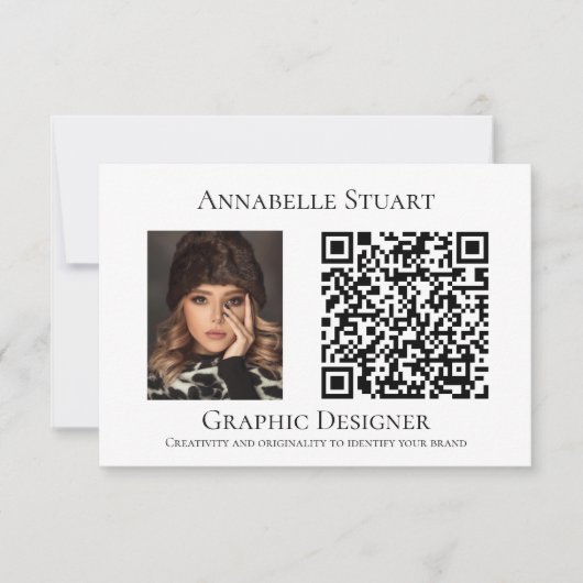 QR-code Foto Bedrijf Groot Bedankkaart (Voorkant)