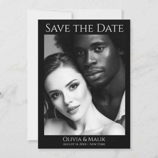 QR-code Foto Bewaar de Datum Save The Date (Voorkant)