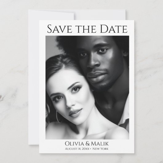 QR-code Foto Bewaar de Datum Save The Date (Voorkant)