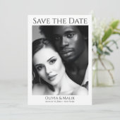 QR-code Foto Bewaar de Datum Save The Date (Staand voorkant)