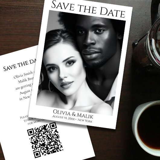 QR-code Foto Bewaar de Datum Save The Date