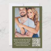 QR Code Foto Boho Wildflower Botanische bruiloft Kaart (Achterkant)