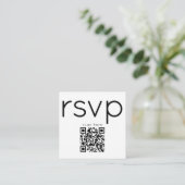 Qr Code Foto Bruiloft Eenvoudig Modern Eerlijk Rsv Informatiekaartje (Staand voorkant)
