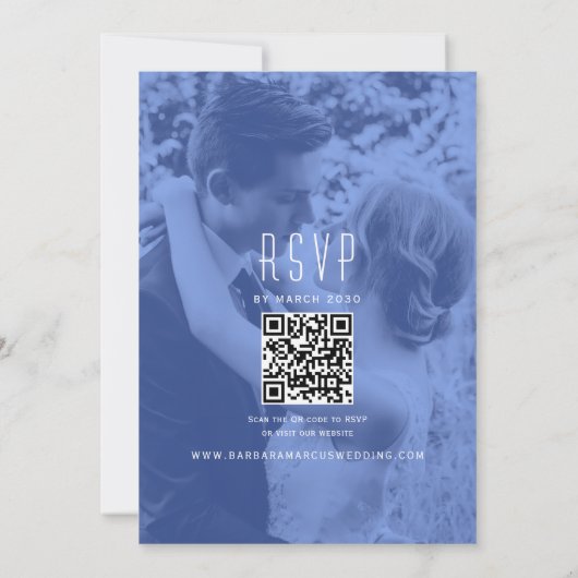 QR Code Foto Bruiloft Kaart (Achterkant)