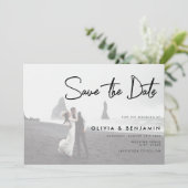 QR-code Foto bruiloft opslaan Datum Save The Date (Staand voorkant)