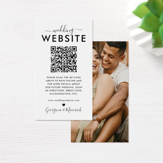 QR-code Foto bruiloft Website Visitekaartje (Bureau)