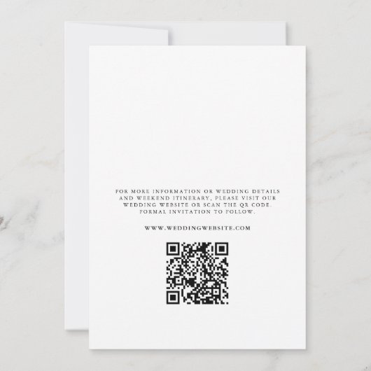 QR code Foto Collage Wedding Save The Date (Achterkant)