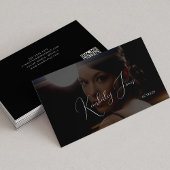 QR code foto eenvoudig modern zwart Visitekaartje