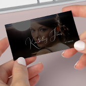 QR code foto eenvoudig modern zwart Visitekaartje