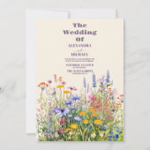 QR Code Foto Eenvoudige Wildbloemen Botanische tui Kaart (Voorkant)