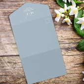 QR Code Foto Elegant Stoffig Blauw RSVP Online All In One Uitnodiging