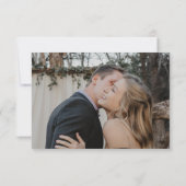 QR code foto elegante bruiloft antwoord RSVP-kaart Kaart (Achterkant)