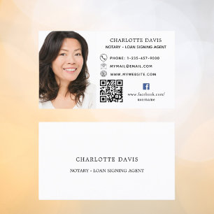 QR code foto facebook icoon wit premium Visitekaartje