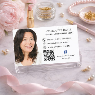QR code foto facebook icoon wit Visitekaartje