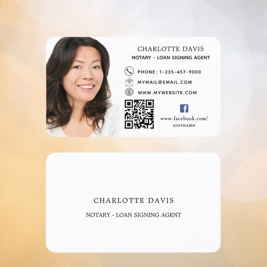 QR code foto facebook icoon wit Visitekaartje