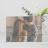QR Code Foto Happily Ever After Verloving Feest Kaart (Staand voorkant)