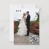 QR Code & Foto Huwelijk Website Eenvoudig RSVP Kaartje (Achterkant)