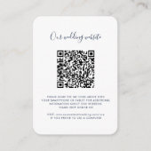 QR Code Foto Huwelijkswebsite RSVP Informatiekaartje (Voorkant)