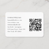 QR-code, foto, marmer, witgoud, salon Visitekaartje (Achterkant)