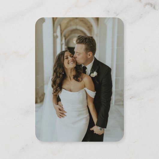 QR Code Foto Minimalistische RSVP Bruiloft Website Informatiekaartje (Achterkant)