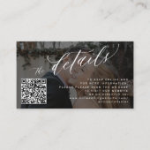 QR code foto modern script bruiloft rsvp details Informatiekaartje (Voorkant)