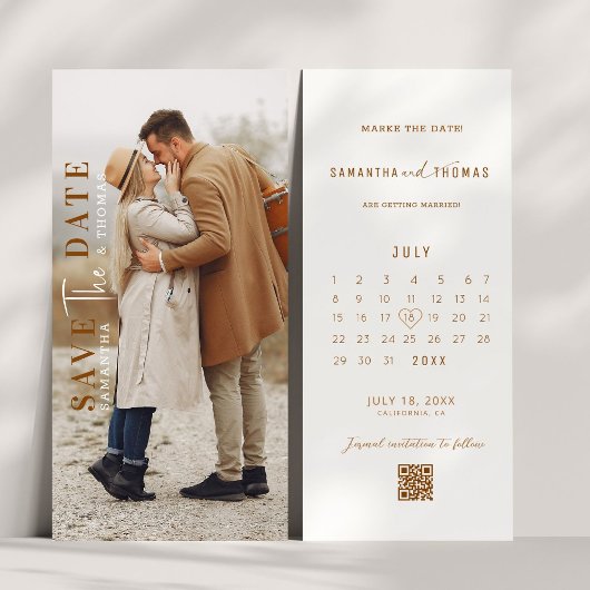 QR Code Foto Opslaan van de datum bruiloft uitnodi Save The Date