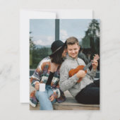 QR-code foto-overlay eenvoudig modern script bruil Save The Date (Achterkant)