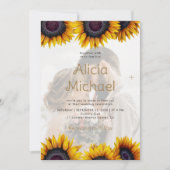 QR-code foto overlay zonnebloem alles in één bruil Kaart (Voorkant)