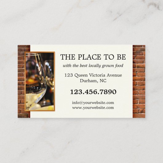 QR Code Foto Restaurant Visitekaartje (Achterkant)