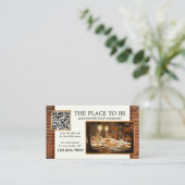 QR Code Foto Restaurant Visitekaartje (Staand voorkant)