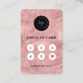 QR Code Foto Roze Moderne Loyaliteit Sjabloon Visitekaartje (Achterkant)