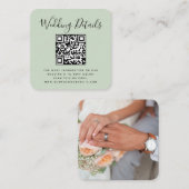 QR-code Foto RSVP Informatiekaartje (Voorkant / Achterkant)