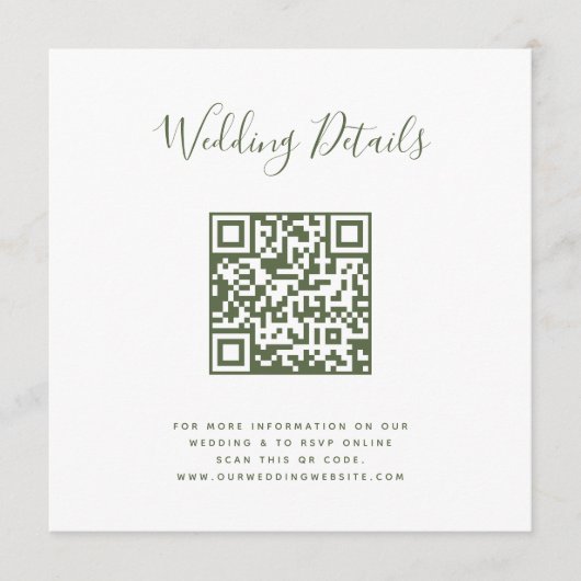 QR Code Foto RSVP Menu (Voorkant)