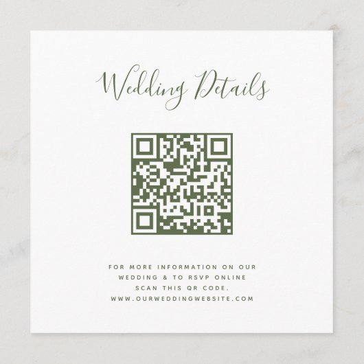 QR Code Foto RSVP Menu (Achterkant)