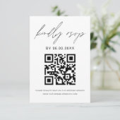 QR-code Foto RSVP Minimalistische bruiloft Website (Staand voorkant)