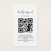 QR Code Foto RSVP Wedding Website Kaart (Voorkant)