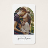 QR Code Foto RSVP Wedding Website Kaart (Achterkant)