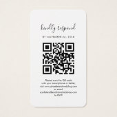 QR Code Foto RSVP Wedding Website Kaart (Voorkant)