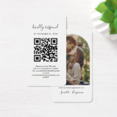 QR Code Foto RSVP Wedding Website Kaart (Bureau)