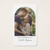 QR Code Foto RSVP Wedding Website Kaart (Achterkant)