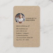 QR-code, foto, salon Visitekaartje (Achterkant)