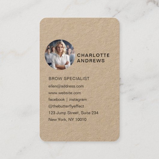 QR-code, foto, salon Visitekaartje (Achterkant)