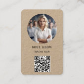 QR-code, foto, salon Visitekaartje (Voorkant)