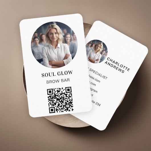 QR-code, foto, salon Visitekaartje