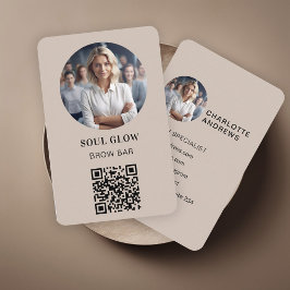 QR-code, foto, salon Visitekaartje